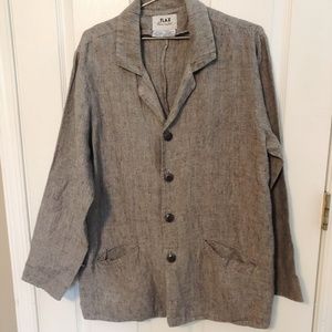 FLAX 100% Linen Lightweight Oversized Tan Coat